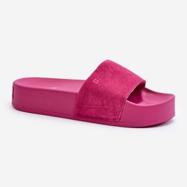 Naisten mokkanahkaiset liukumäkiä alustalla Big Star NN274A672 Fuchsia vaaleanpunainen 2