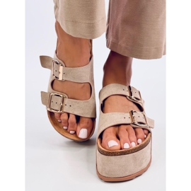 Galzai Khaki korkkitasoiset tossut beige 1