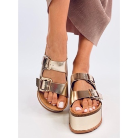 Galzai Gold alustan korkkivarvastossut kultainen 1