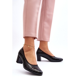 Vinceza Kiiltonahkapumput mustalla kohokuviolla 4