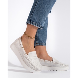 Goodin Tyylikkäät valkoiset naisten mokasiinit valkoinen 2