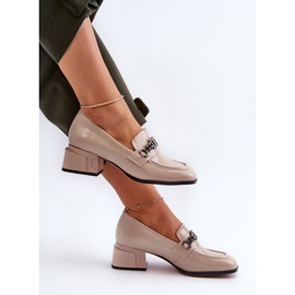 Kiiltonahkapumput beige-lohkossa S.Barski MR38-960 1