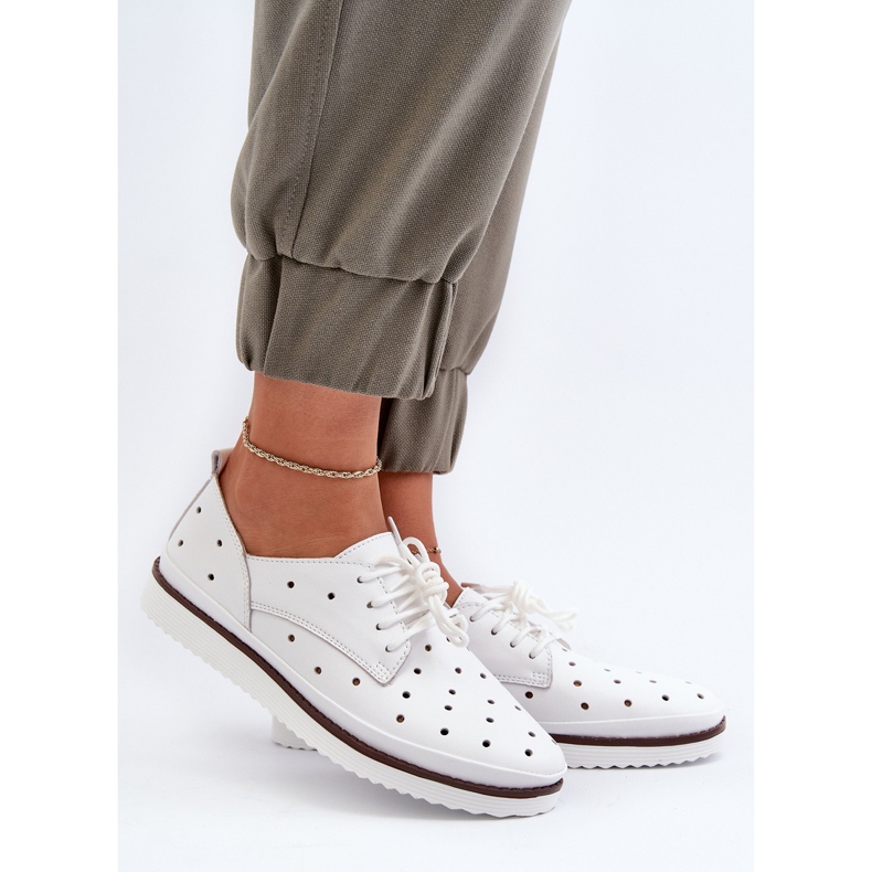 Naisten nahkakengät Valkoinen S.Barski LR182 2