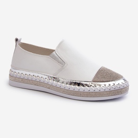 S.Barski Naisten nahkakengät alustalla Valkoinen D&amp;A LR370 1