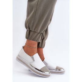 S.Barski Naisten nahkakengät alustalla Valkoinen D&amp;A LR370 2