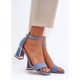 Siniset Pholia-denim-sandaalit korkokengissä sininen 2