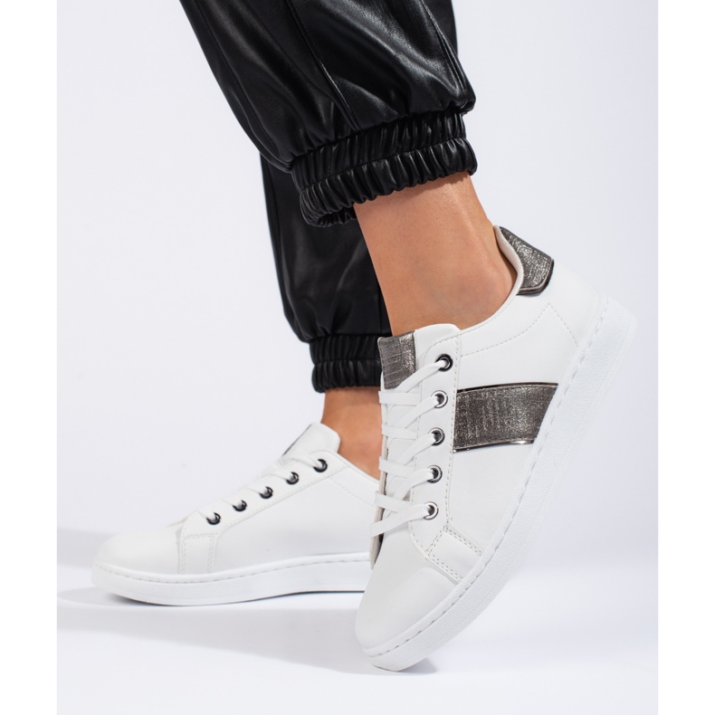 Naisten valkoiset urheilukengät valkoinen 1