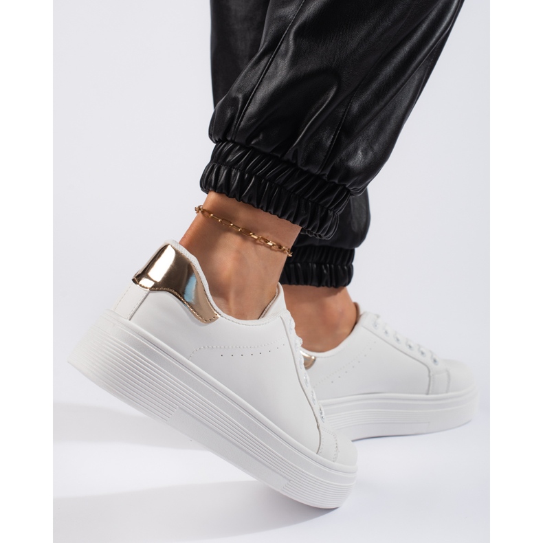 Naisten valkoiset urheilukengät valkoinen 2