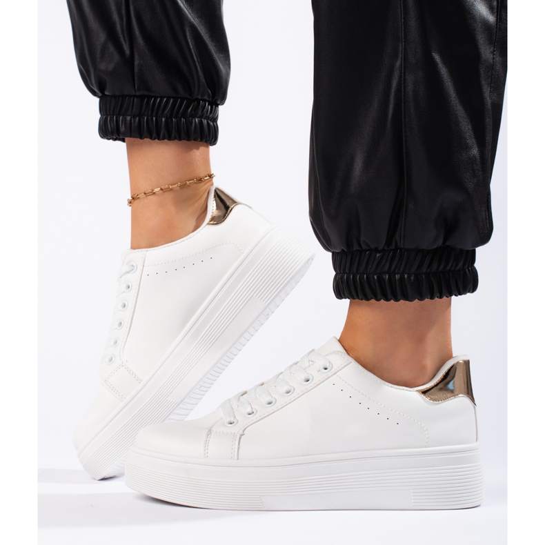 Naisten valkoiset urheilukengät valkoinen 1