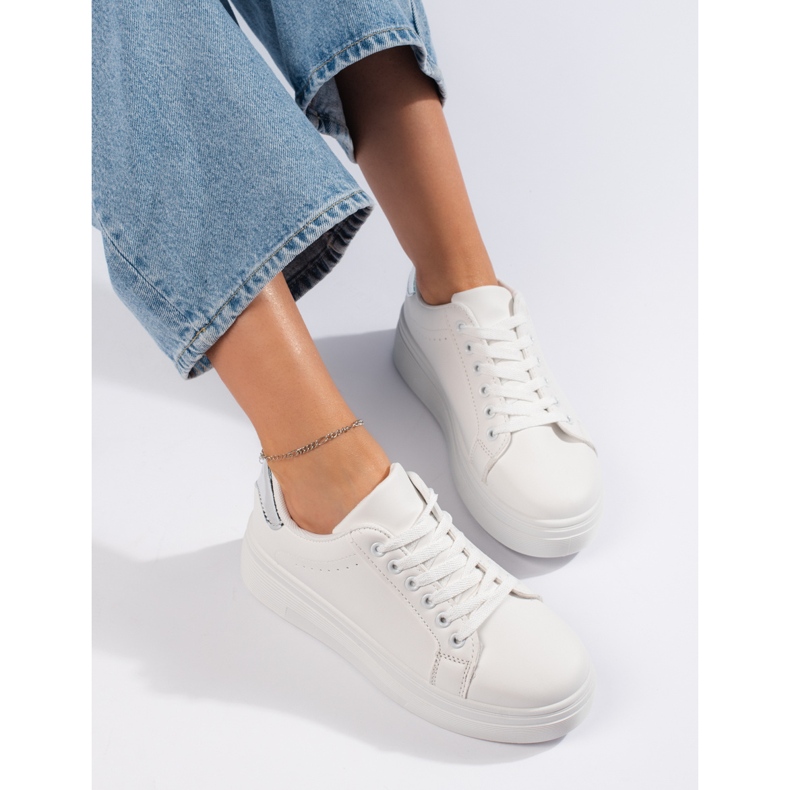 Naisten valkoiset urheilukengät valkoinen 1