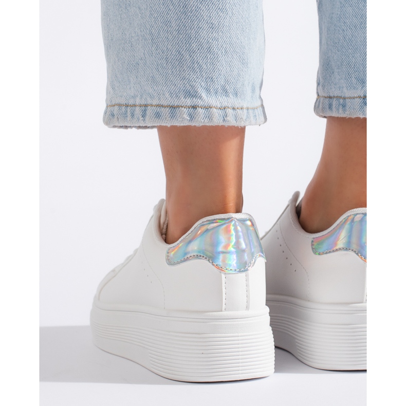 Naisten valkoiset urheilukengät valkoinen 2