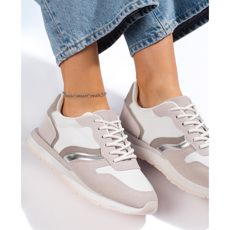 Naisten valkoiset urheilukengät valkoinen 2