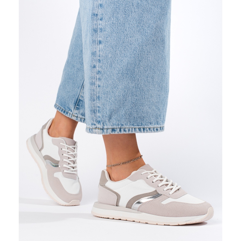 Naisten valkoiset urheilukengät valkoinen 1