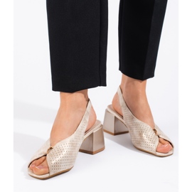 Goodin Tyylikkäät kultaiset korkeakorkoiset sandaalit kultainen 2