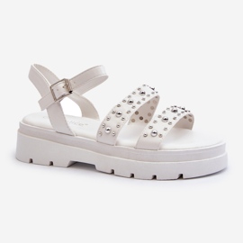 Naisten koristeelliset sandaalit Eco Leather White Arcida valkoinen 2