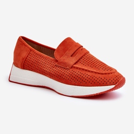 Naisten Eco Suede Moccasins, oranssi Inesqua 1