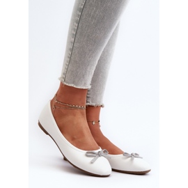Eco Leather Ballet Flats Jousi, White Sandelal valkoinen 2