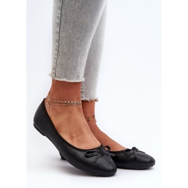 Eco Leather Ballet Flats Jousi, Black Sandelal musta 2