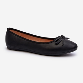 Eco Leather Ballet Flats Jousi, Black Sandelal musta 1