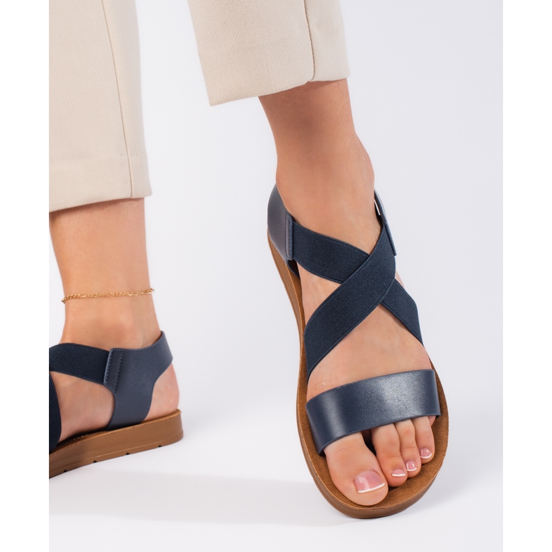 Naisten siniset slip-on sandaalit sininen 2