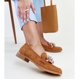 Ruskeat mokasiinit Dahera-koristeilla 1