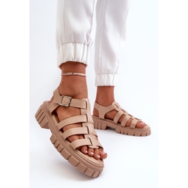 Naisten roomalaiset sandaalit beige Rosarose 3