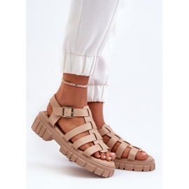 Naisten roomalaiset sandaalit beige Rosarose 4