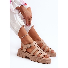 Naisten roomalaiset sandaalit beige Rosarose 1