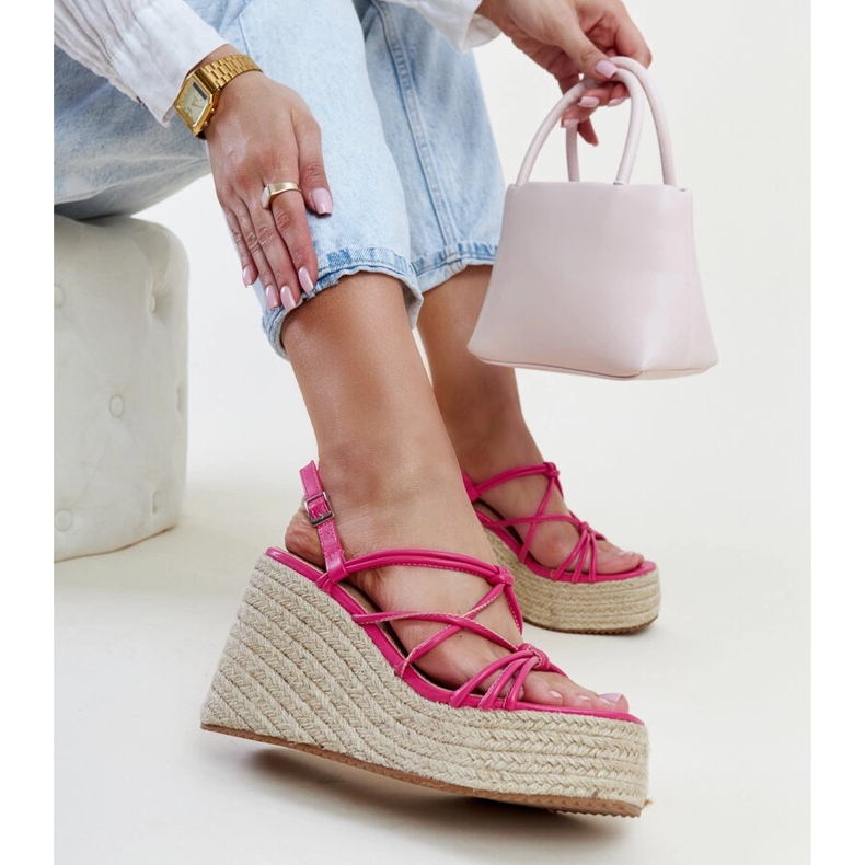 Tummanpunaiset Mara wedge sandaalit vaaleanpunainen 1 Tummanpunaiset Mara wedge sandaalit vaaleanpunainen 1