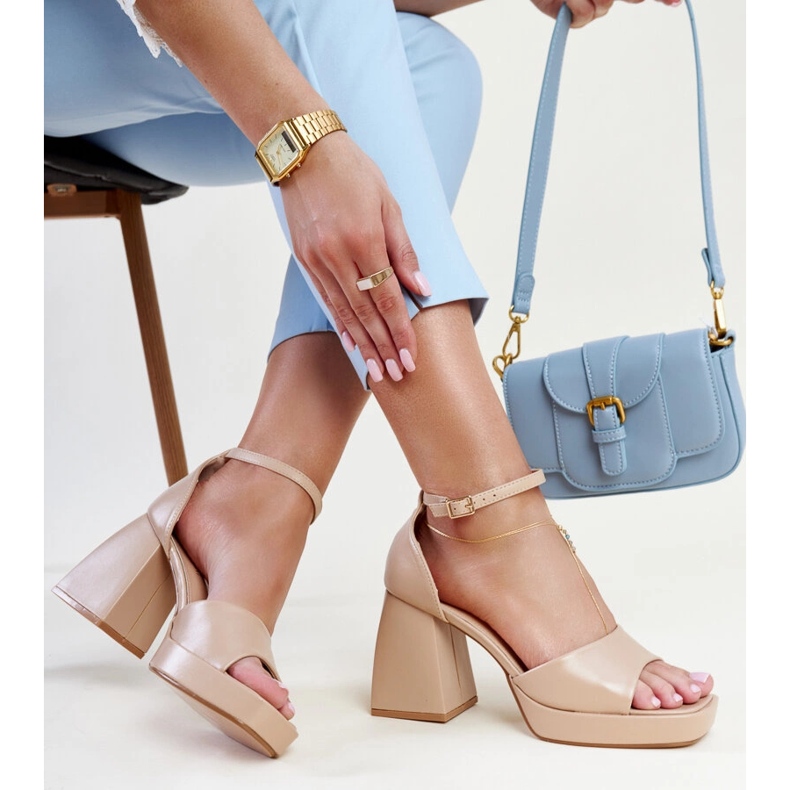 Vesnan tummanbeiget korkokengät sandaalit 1