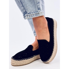 Rigois Black harjakattoiset espadrillit musta 2