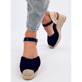 Morelli Mustat espadrille-kiila sandaalit 1