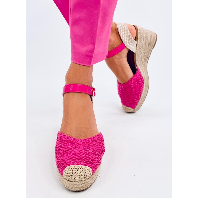 Morelli Fuchsia espadrille-kiila sandaalit vaaleanpunainen 1