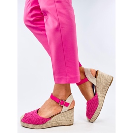 Morelli Fuchsia espadrille-kiila sandaalit vaaleanpunainen 2