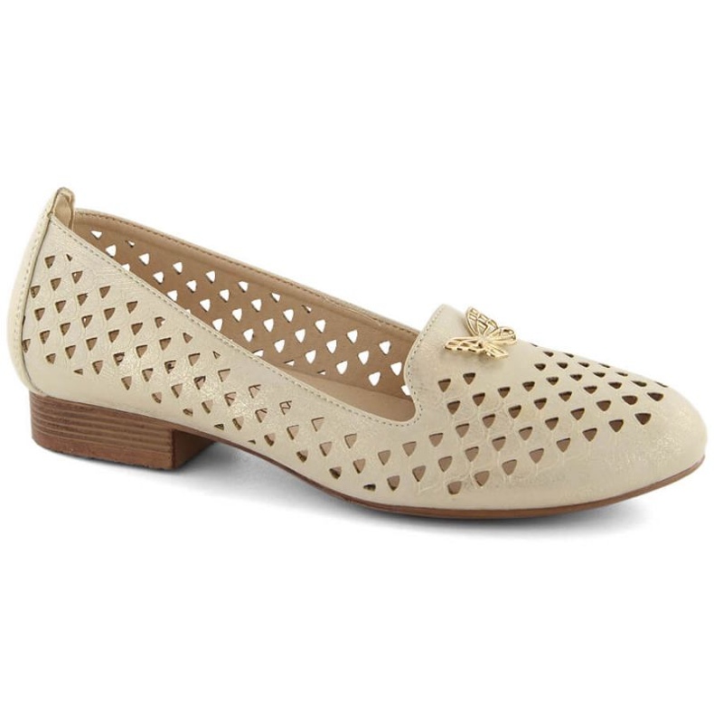 M.Daszyński W SAN35 kultaiset harjakattoiset kengät kultainen 1