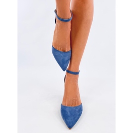 Pozzi Denim Blue nilkkahihnapumput sininen 1