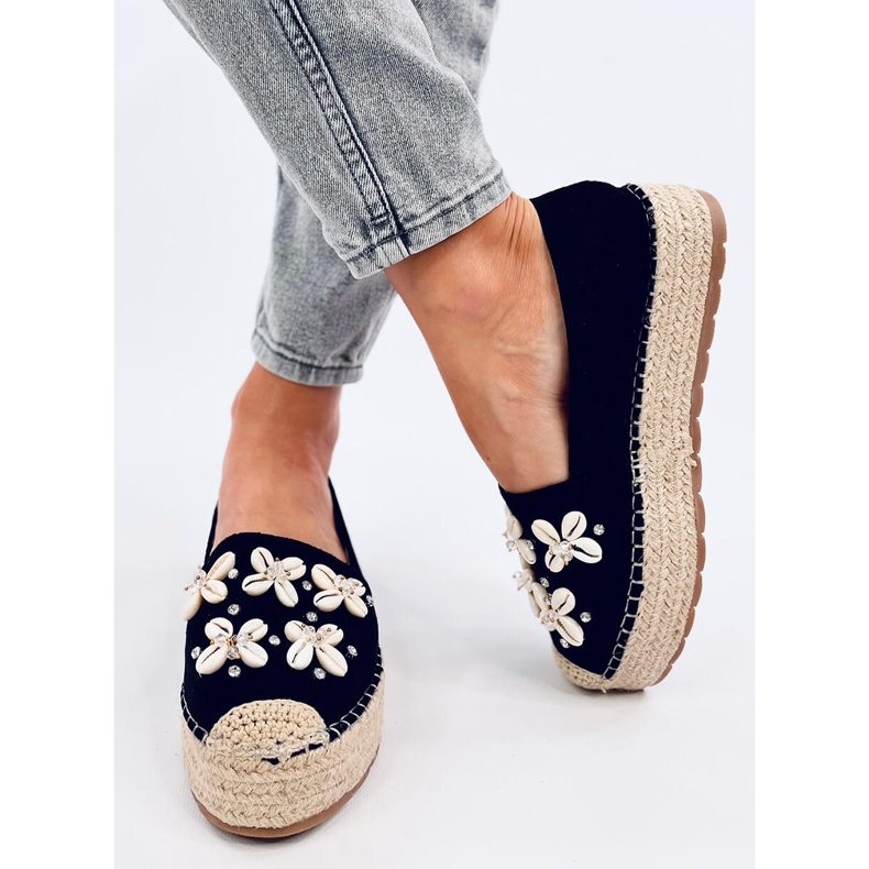 Elif Black espadrillit kuorilla musta 2