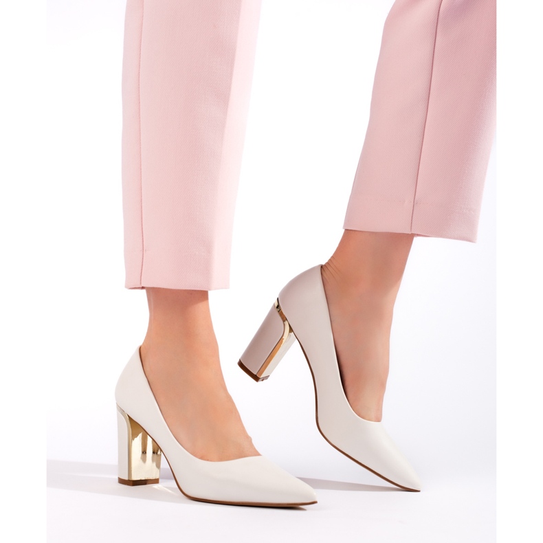 Naisten valkoiset korkokengät valkoinen 1