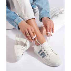 Naisten valkoiset ja siniset lenkkarit valkoinen 1