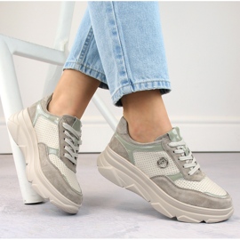 Beiget naisten nahkaiset urheilukengät Filippo DP6108/24 BE 1