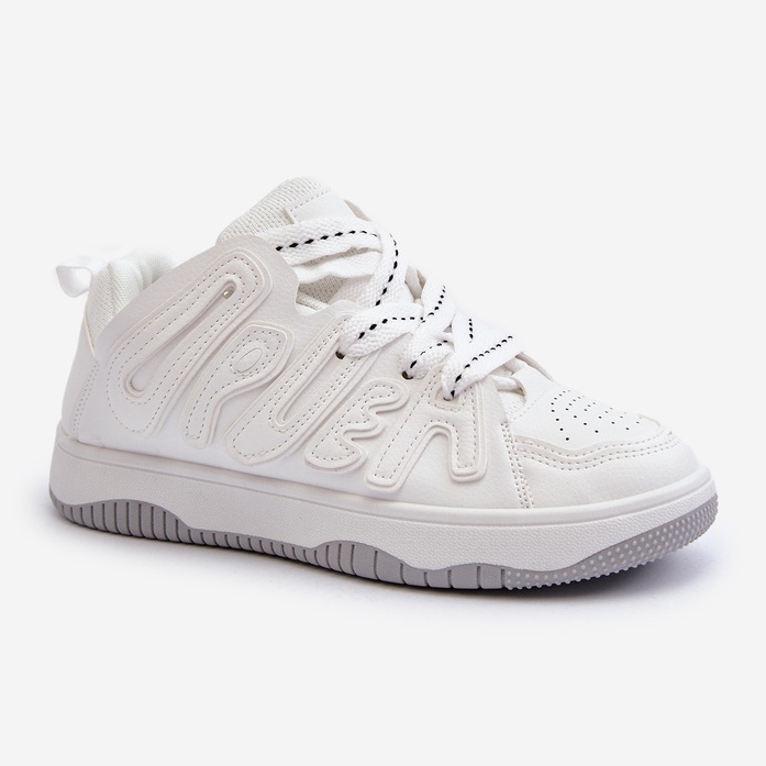 Naisten Eco-nahkaiset tennarit, valkoiset Berilla valkoinen 1