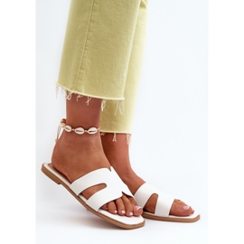 Naisten litteät varvastossut leikkauksilla Valkoinen Fiviama 2