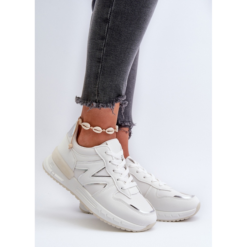 Naisten tennarit, jotka on valmistettu eko-nahasta, valkoiset Kaimans valkoinen 2