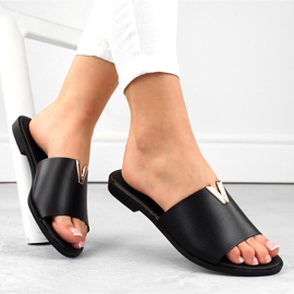 Mustat naisten matalakorkoiset varvastossut eVento 7736 1