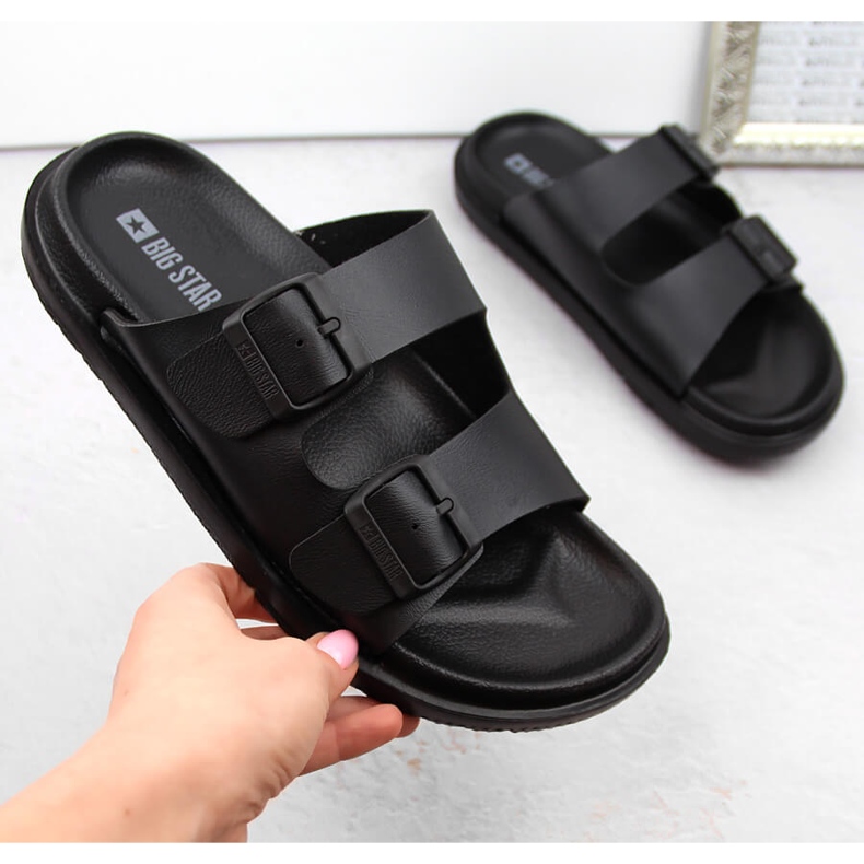 Naisten soljilla varvastossut, musta Big Star NN274A750 1