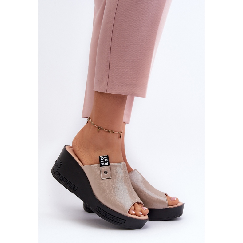 Vinceza Naisten Wedge Flip-Flops Golden Vleni kultainen 2