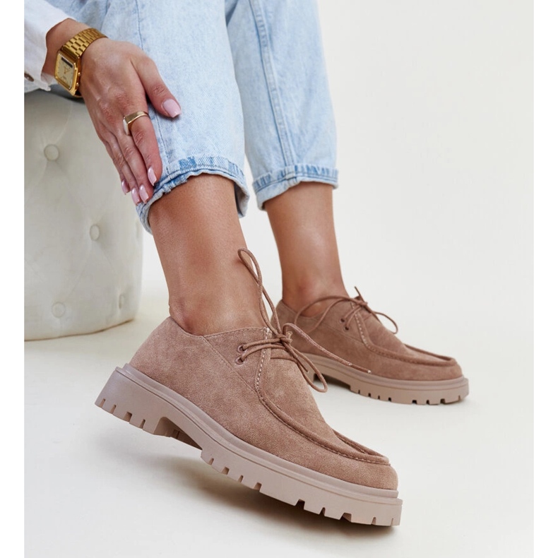 Tumman beigen mokkanahka klassiset Keiko-kengät 1