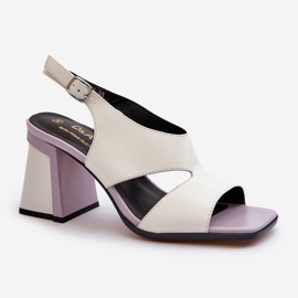 S.Barski Naisten korkeakorkoiset sandaalit, valkoinen D&amp;A MR38-153 2