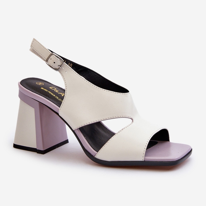 S.Barski Naisten korkeakorkoiset sandaalit, valkoinen D&amp;A MR38-153 2