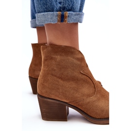 S.Barski Mokka Cowboy-saappaat vetoketjulla D&amp;A SN622-29 Camel ruskea 2